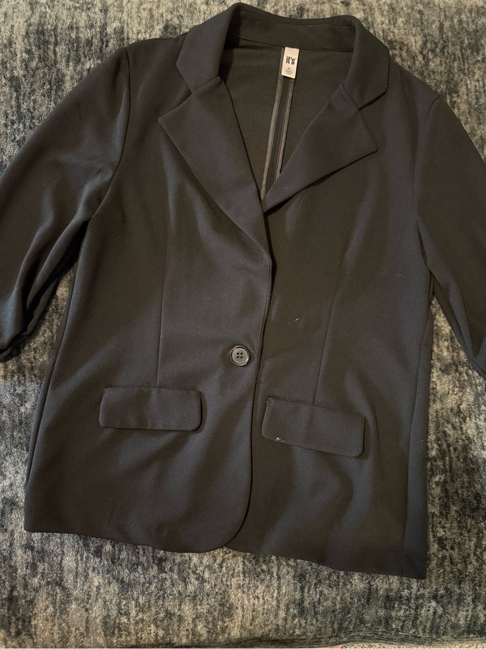 Classic Black Single-Button Blazer